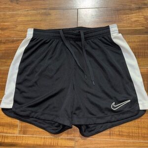 Nike Women's Black Shorts with White Side Panels